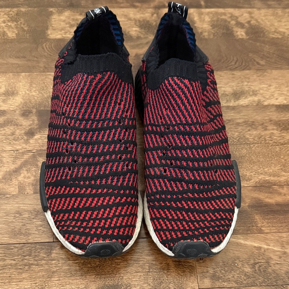 adidas NMD_CS2 PRIMEKNIT Slip-On Sneakers in Black and Red